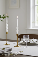 MÆGEN Twist Taper Candles - 3 Pack - Ice White