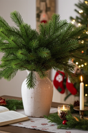 Faux Green Pine Branch with Moss — 70cm