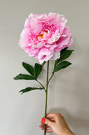 Faux Light Pink Peony Stem