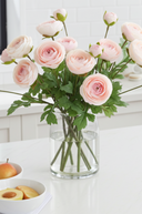 Faux Pale Pink Ranunculus spray
