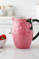 Pink Strawberry Stoneware Vase