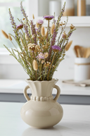 Sand Pearl Neck Stoneware Vase