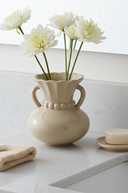 Sand Pearl Neck Stoneware Vase