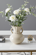 Sand Pearl Neck Stoneware Vase