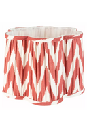 Scalloped Cotton Ikat Lampshade Pink