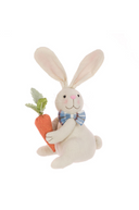 Fabric Bunny Rabbit Figure With Carrot