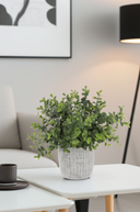 Small Faux Eucalyptus in Textured Pot