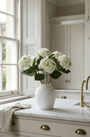 Small Faux Green & White Hydrangea - The Irish Country Home