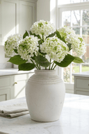 Small Faux Green & White Hydrangea - The Irish Country Home