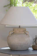 Amphora Stoneware Lamp with Cream Shade