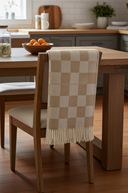 Supersoft Herringbone Lambswool Throw Beige Check