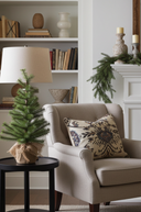 Tabletop Pine Tree in Hessian Wrap