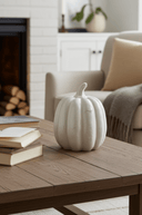 White Ceramic Pumpkin 21cm - The Irish Country Home