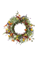 Colourful Wildflower Wreath - The Irish Country Home
