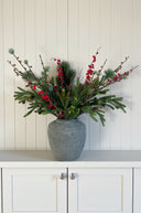 Faux Larch Branch with Cones and Moss 75cm