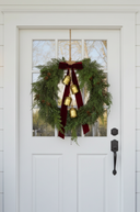 Mixed Foliage Wreath with Bow & Bells