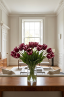 Faux Burgundy Parrot Tulip Bunch