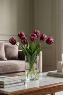 Faux Burgundy Parrot Tulip Bunch