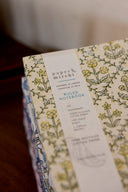 Block Printed Ruled Notebook A5 - Floral Lattice Buttercream - The Irish Country Home