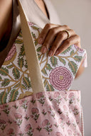Block Printed Ruled Notebook (A5) - Marigold Glitz Blush - The Irish Country Home