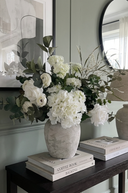 Faux White and Green Arrangement