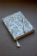 Block Printed Ruled Notebook (A5) - Songbird Blue Stone - The Irish Country Home