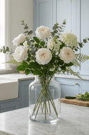 Faux Fresh Touch White Rose Stem - The Irish Country Home