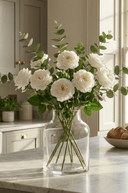 Faux Fresh Touch White Rose Stem - The Irish Country Home