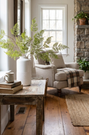 Faux Green Fern Stem