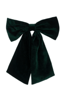 Green Velvet Bow 31cm - The Irish Country Home