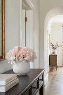 Faux Pink Hydrangeas in Ribbed Pot - The Irish Country Home