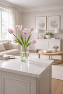 Faux Fresh Touch Parrot Tulip Bunch Pink/Purple