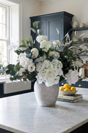 Faux White and Green Arrangement