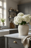 Faux White Mophead Hydrangea Stem - The Irish Country Home