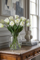 Faux White Parrot Tulip Bunch