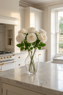 Faux Fresh Touch White Rose Stem