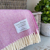 Luxury Supersoft Lambswool Throw Pink - The Irish Country Home